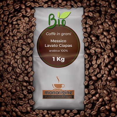 Organic Arabica Coffee beans Messico Washed Ciapas BIO (Organic) - 1 Kg