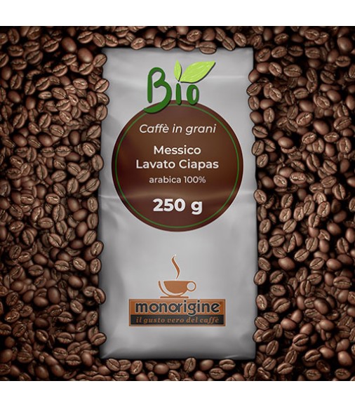 Caffè Arabica Biologico in grani Messico Lavato Ciapas BIO - 250 gr