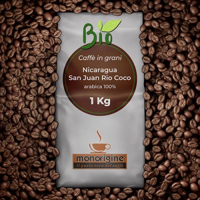 Organic Arabica Coffee beans Nicaragua San Juan Rio Coco BIO (Organic) - 1 Kg