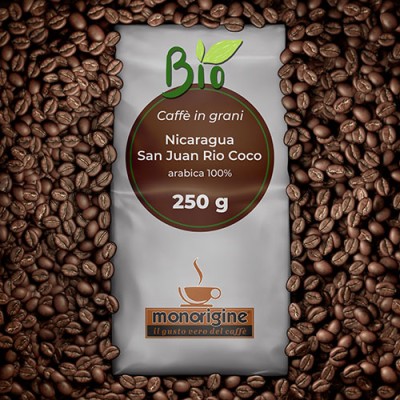 Organic Arabica Coffee beans Nicaragua San Juan Rio Coco BIO (Organic) - 250 gr
