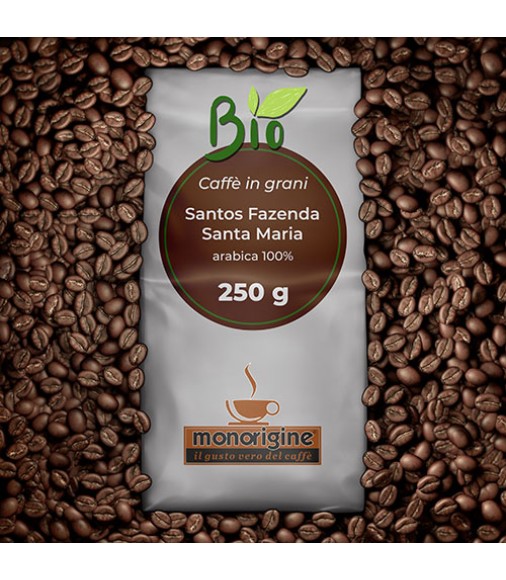 Caffè Arabica Biologico in grani Santos Fazenda Santa Maria BIO - 250 gr