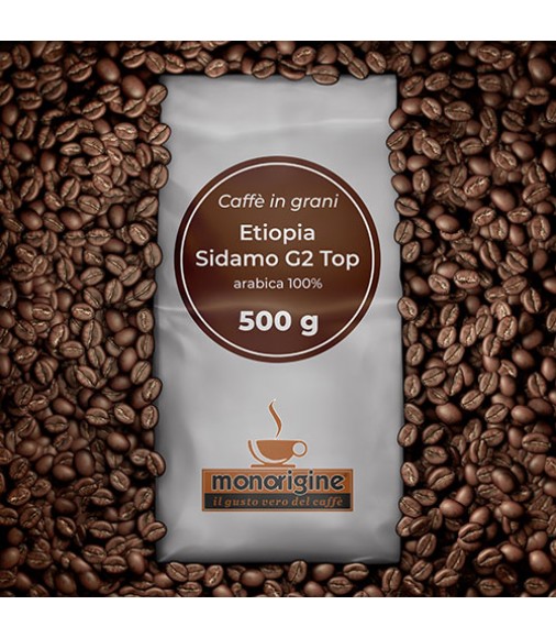 Caffè Arabica in grani Etiopia Sidamo G2 Top - 500 gr