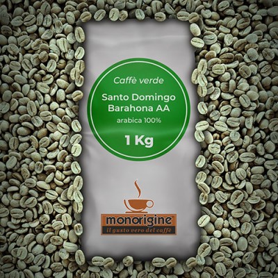 Arabica Green Coffee beans Santo Domingo Barahona AA - 1 Kg