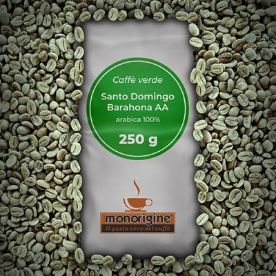 Arabica Green Coffee beans Santo Domingo Barahona AA - 250 gr