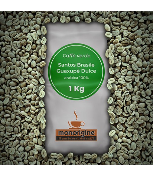 Arabica Green Coffee beans Santos Brasile Guaxupè Dulce - 1 Kg
