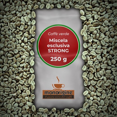 Caffè Verde in grani Miscela esclusiva "Strong" - 250 gr