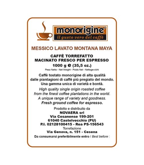 Grinded Arabica for Nescafé Dolce Gusto and Nespresso - Messico Washed Montana Maya - 1 Kg