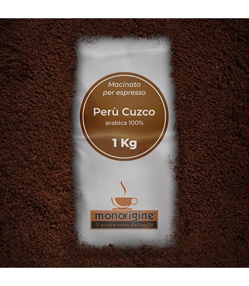 Caffè Arabica macinato per espresso Perù Cuzco - 1 Kg