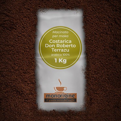 Grinded Arabica Coffee for moka Costarica Don Roberto Terrazu - 1 Kg