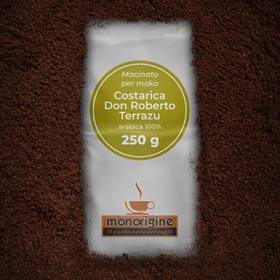 Grinded Arabica Coffee for moka Costarica Don Roberto Terrazu - 250 gr