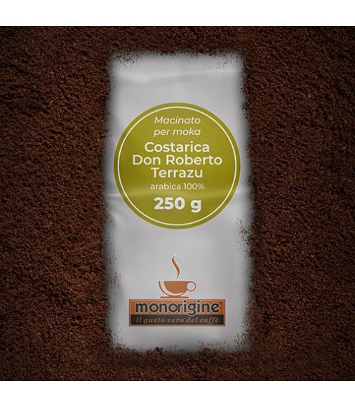 Caffè Arabica macinato per moka Costarica Don Roberto Terrazu - 250 gr