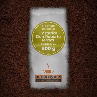 Grinded Arabica Coffee for moka Costarica Don Roberto Terrazu - 500 gr