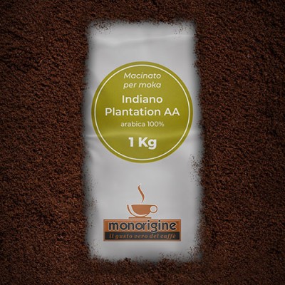 Caffè Arabica macinato per moka Indiano Plantation AA - 1 Kg