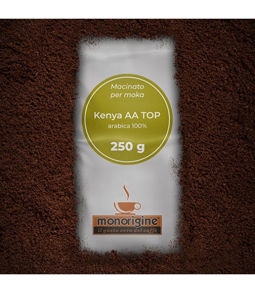 Grinded Arabica Coffee for moka Kenya AA TOP - 250 gr